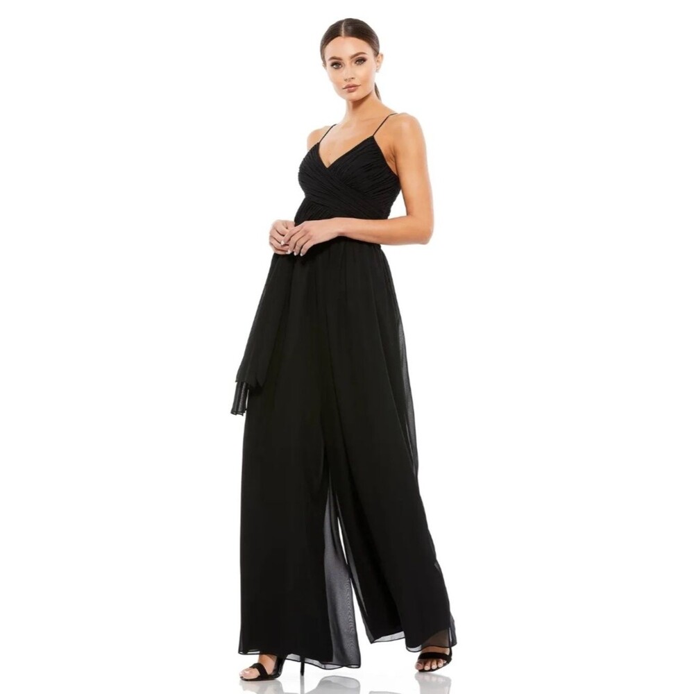 NWT Ieena for Mac Duggal Ruched Sleeveless Tie Jumpsuit - size XL